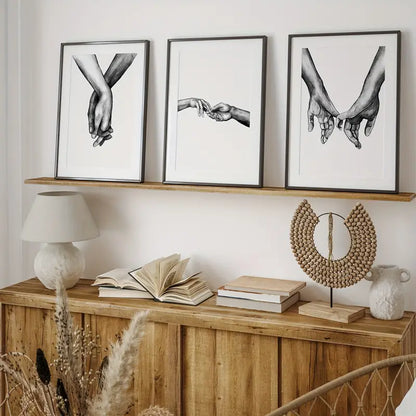 Nordic Minimalist Love Art Trio