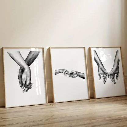 Nordic Minimalist Love Art Trio