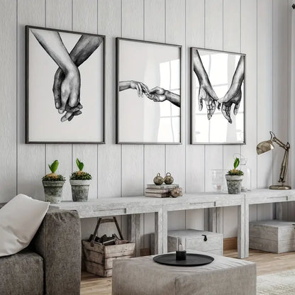 Nordic Minimalist Love Art Trio