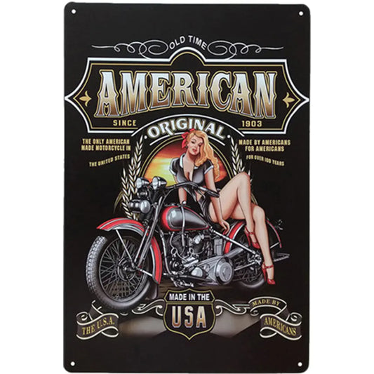 Retro Chic Tinplate Wall Art - Girl Series