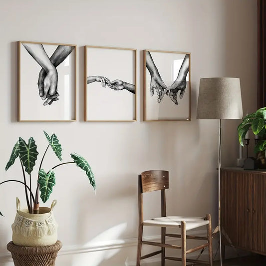 Nordic Minimalist Love Art Trio