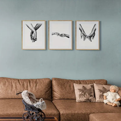 Nordic Minimalist Love Art Trio
