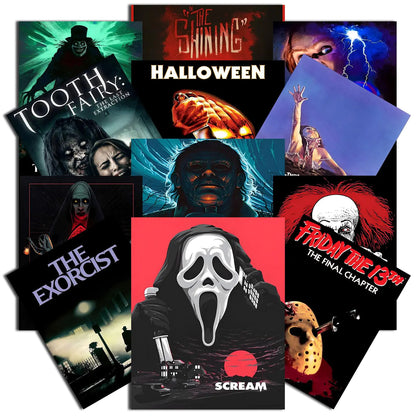 12Pcs Classic Horror Film Art Posters Set