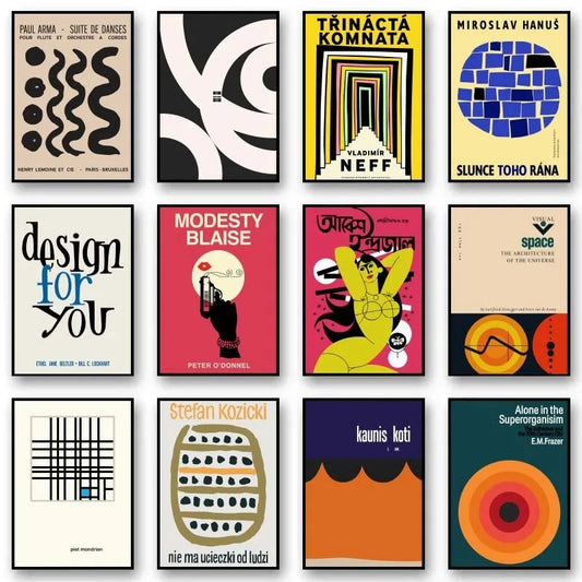 Vintage Book Cover Posters – 20 Designs (No Frame)