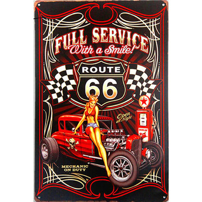 Retro Chic Tinplate Wall Art - Girl Series