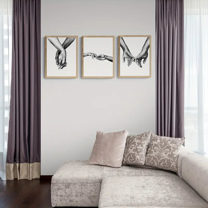 Nordic Minimalist Love Art Trio