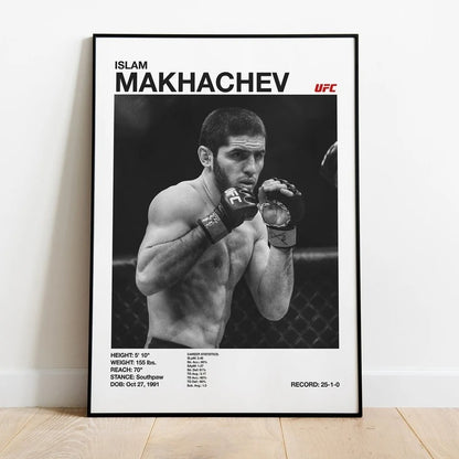 UFC Black & White Fighters Poster — Unframed