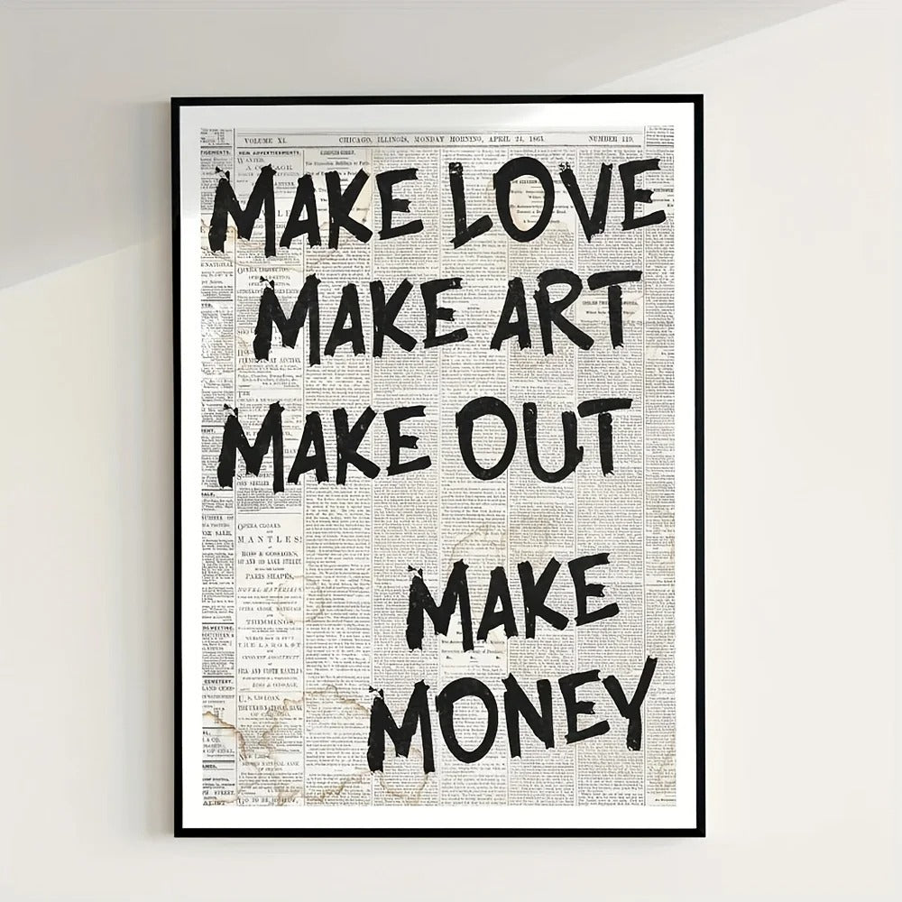 Trendy Text Poster – Modern Canvas Wall Art