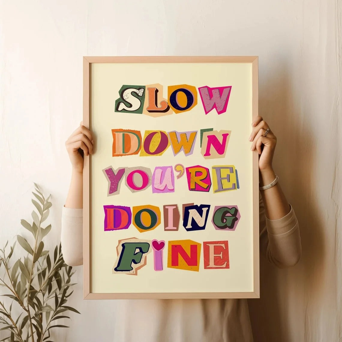 Trendy Text Poster – Modern Canvas Wall Art