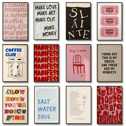Trendy Text Poster – Modern Canvas Wall Art