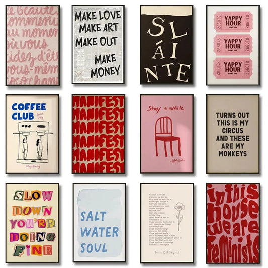 Trendy Text Poster – Modern Canvas Wall Art