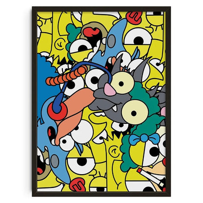 Retro Mind Maze – Vintage Abstract Canvas Wall Art