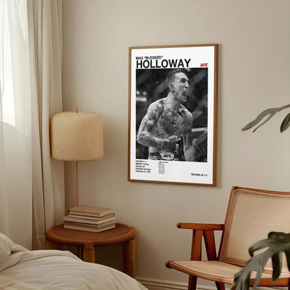 UFC Black & White Fighters Poster — Unframed