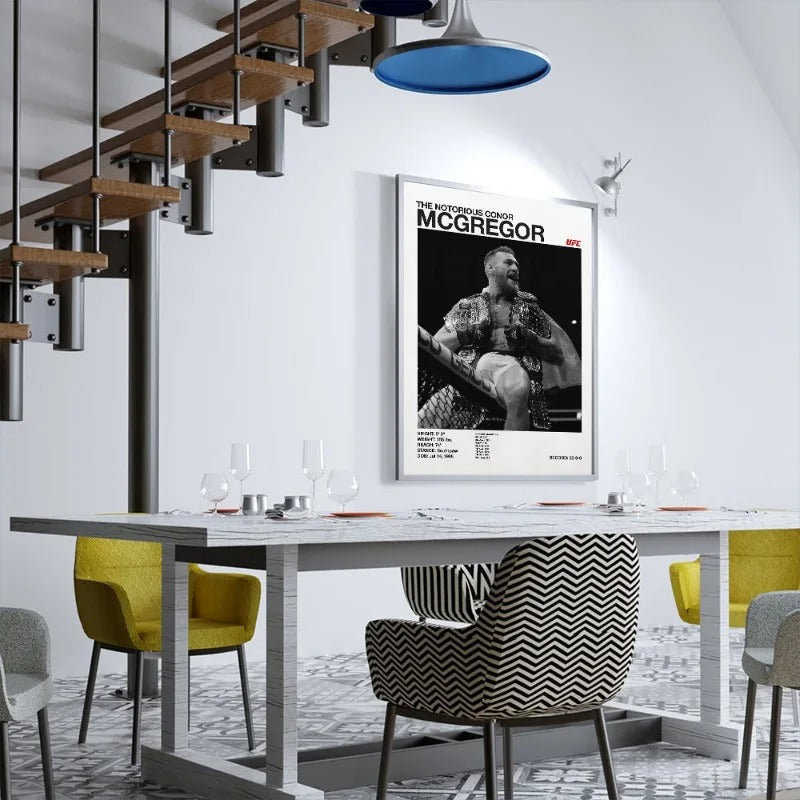 UFC Black & White Fighters Poster — Unframed