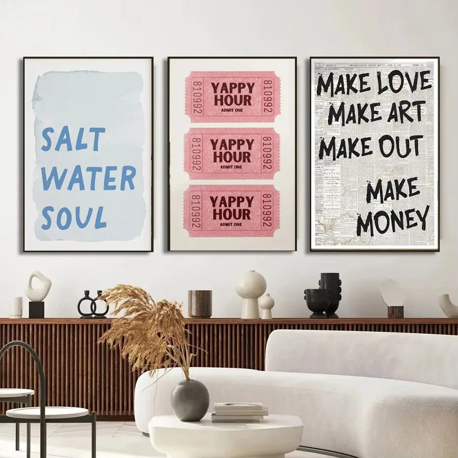Trendy Text Poster – Modern Canvas Wall Art