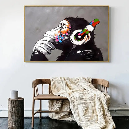 Cheeky Monkeys Canvas Art - Bathroom Wall Decor