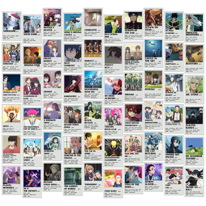 Anime Wall Art Collection - 60pcs Manga Decor Set